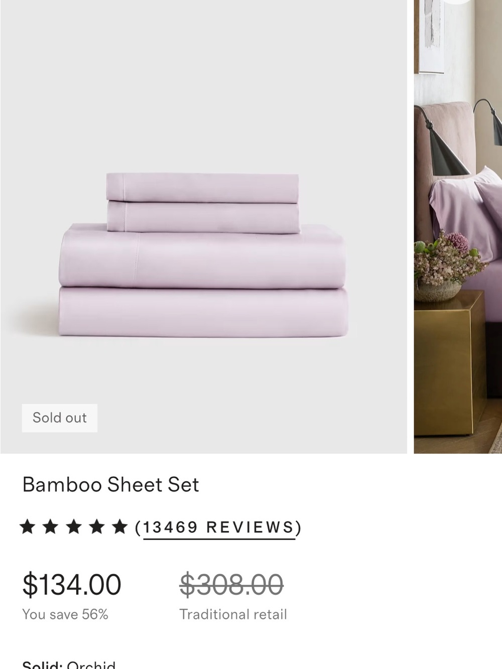 Bamboo Sheet Set Quince Orchid Queen
